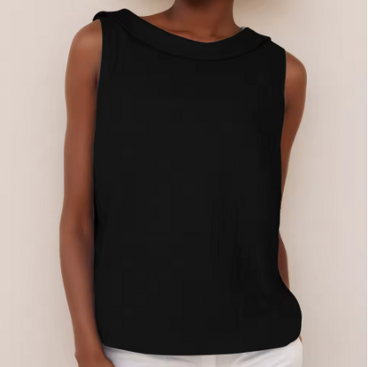 Mujer Sin Mangas Algodón Cuello Redondo Comodo