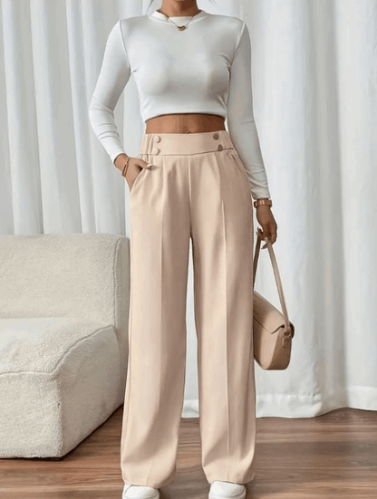 Pantalón Mujer de Talle Alto Corte Recto