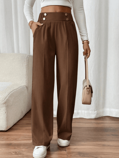 Pantalón Mujer de Talle Alto Corte Recto