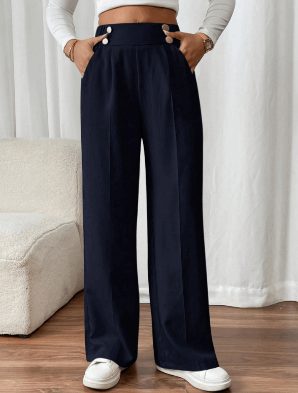 Pantalón Mujer de Talle Alto Corte Recto