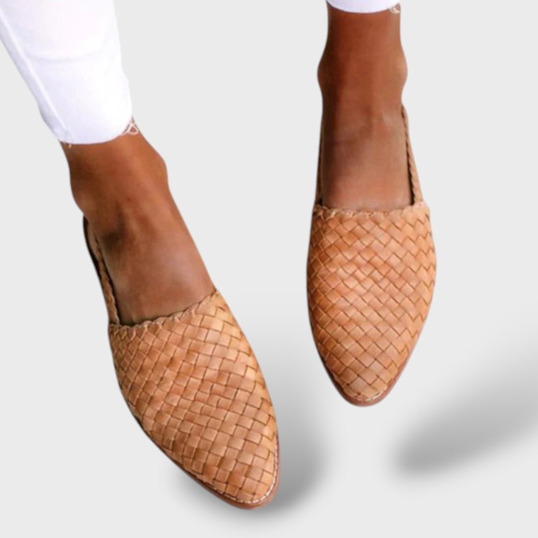 Sandalias mujer trenzadas slingback ajustables