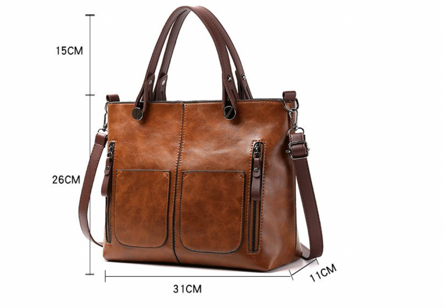 Bolso de hombro mujer de cuero estilo vintage