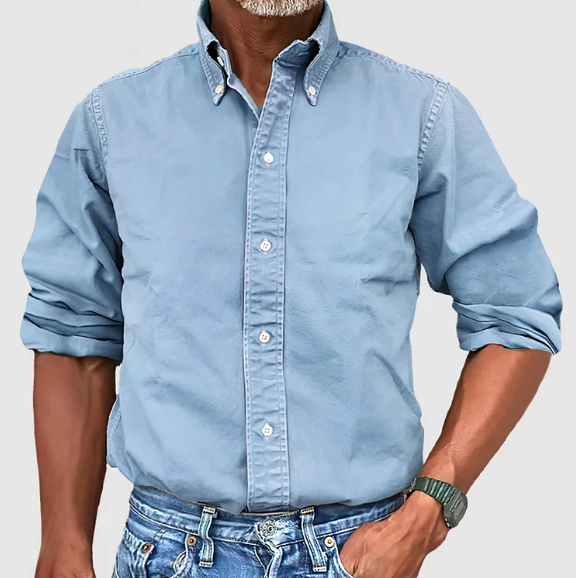 Camisa Hombre Manga Larga Algodón Cómoda