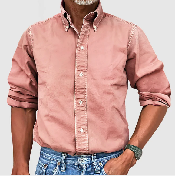 Camisa Hombre Manga Larga Algodón Cómoda