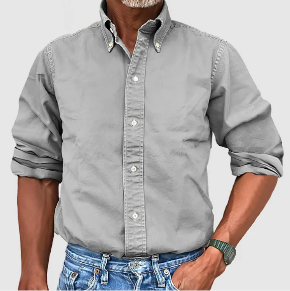 Camisa Hombre Manga Larga Algodón Cómoda
