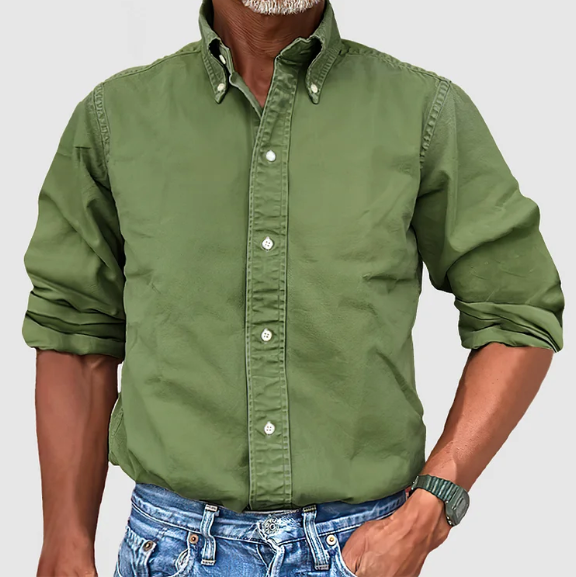 Camisa Hombre Manga Larga Algodón Cómoda