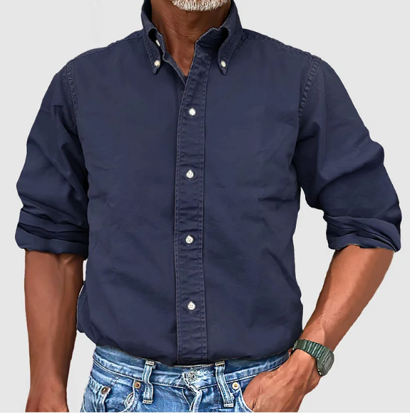 Camisa Hombre Manga Larga Algodón Cómoda