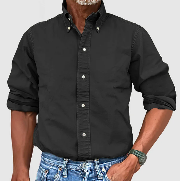 Camisa Hombre Manga Larga Algodón Cómoda