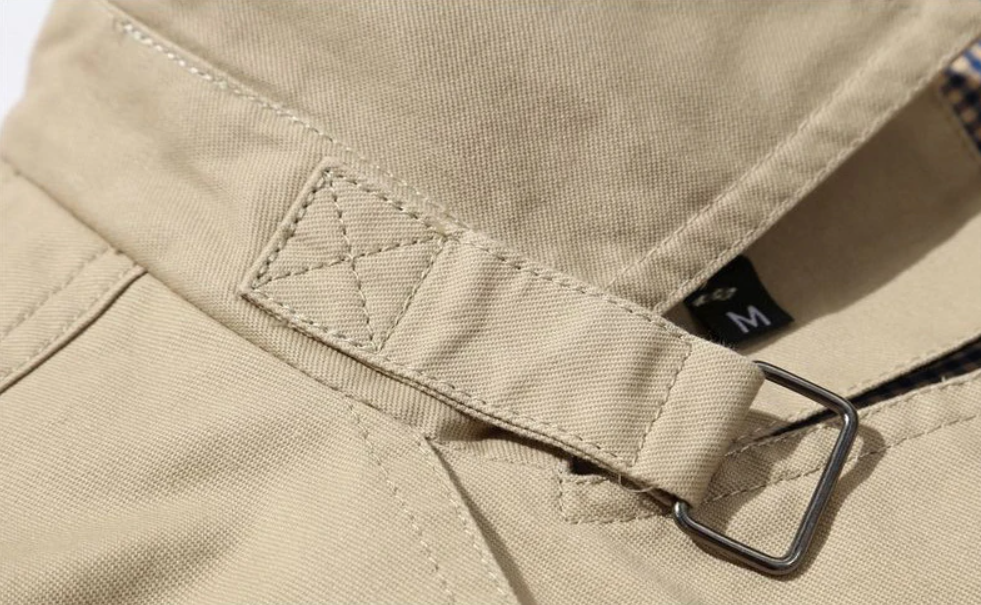 Trench Coat Mujer Clásico Doble Fila de Botones