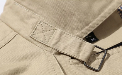 Trench Coat Mujer Clásico Doble Fila de Botones