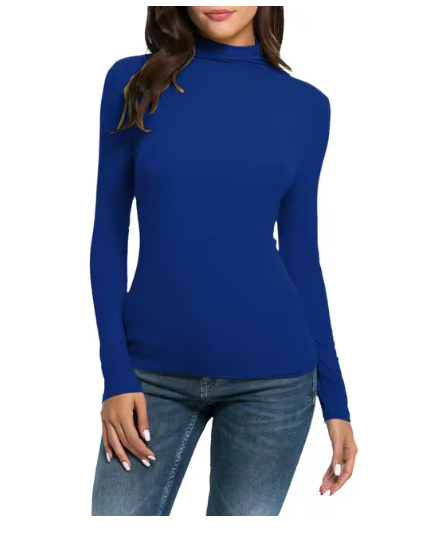 Suéter Mujer Cuello Alto Ajustado Diseño Elegante