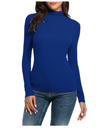 Suéter Mujer Cuello Alto Ajustado Diseño Elegante