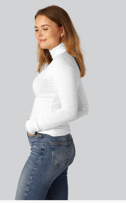Suéter Mujer Cuello Alto Ajustado Diseño Elegante