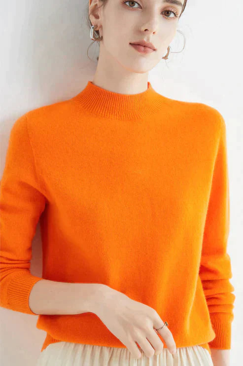 Suéter Mujer Cuello Alto Clásico Ajuste Regular - Mavetta