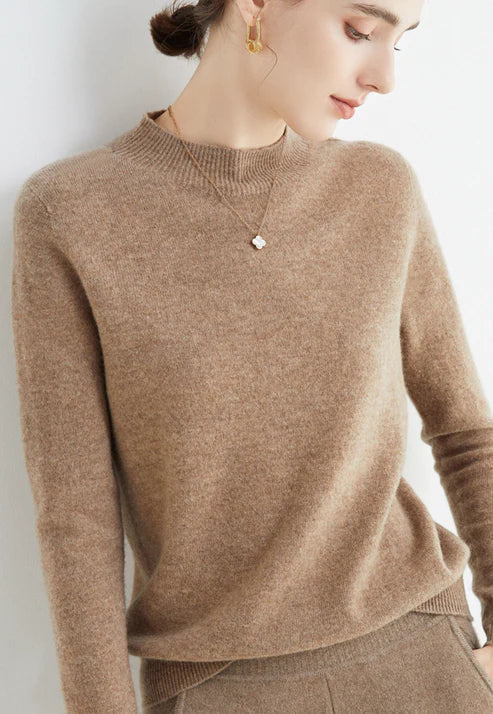 Suéter Mujer Cuello Alto Clásico Ajuste Regular