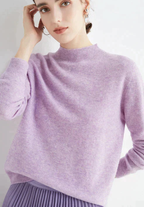 Suéter Mujer Cuello Alto Clásico Ajuste Regular