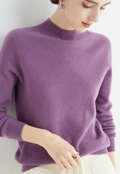 Suéter Mujer Cuello Alto Clásico Ajuste Regular