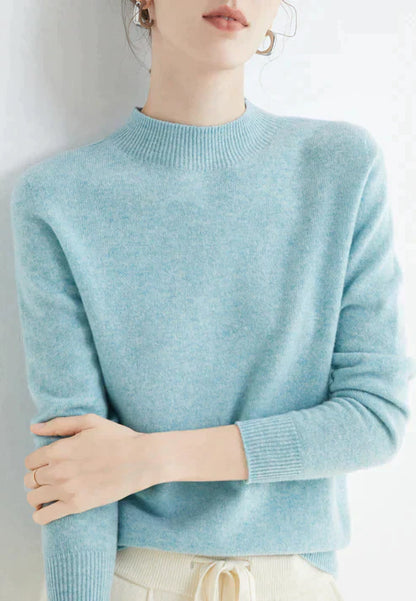 Suéter Mujer Cuello Alto Clásico Ajuste Regular