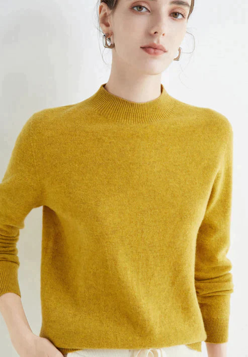 Suéter Mujer Cuello Alto Clásico Ajuste Regular