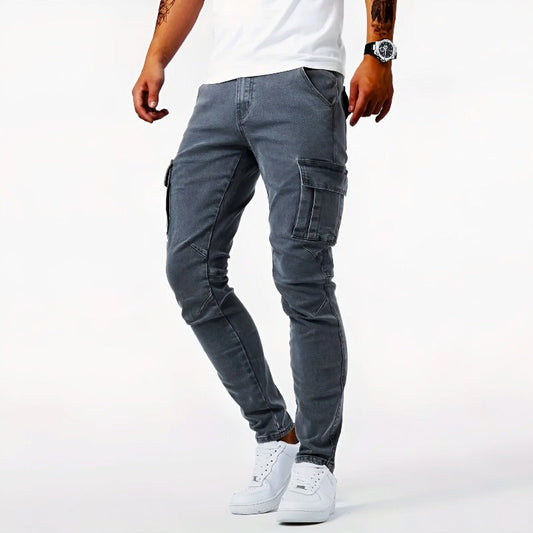 Pantalones Cargo Hombre Denim Ajuste Regular - Mavetta