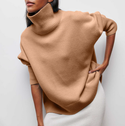 Jersey Mujer Cuello Alto Comodo Estilo Chic