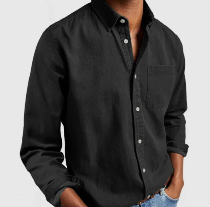 Camisa Casual Hombre Algodón Botones Ajuste Regular