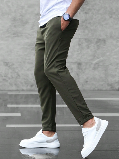 Pantalón Hombre Elástico Ajuste Slim Estilo Versátil