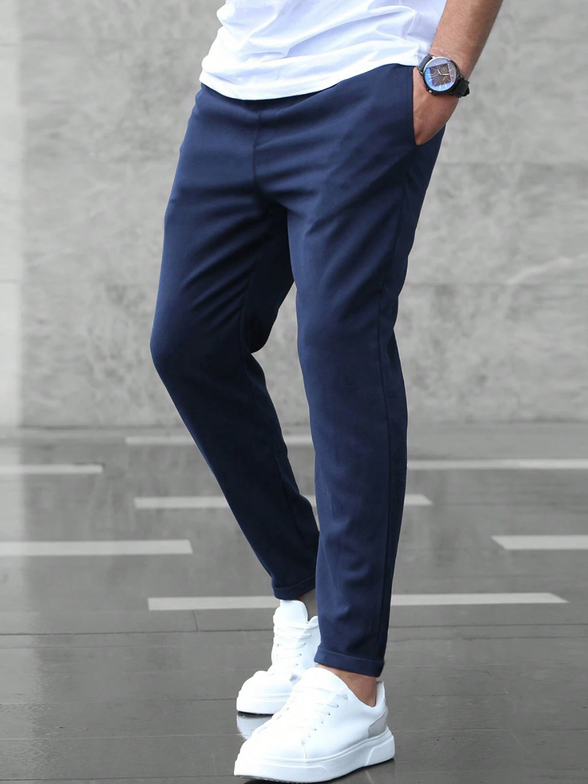 Pantalón Hombre Elástico Ajuste Slim Estilo Versátil