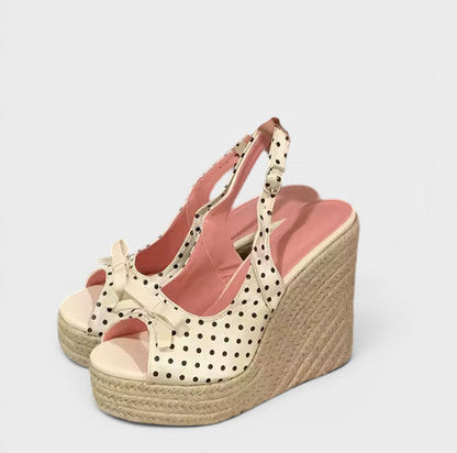 Sandalias Cuña Mujer Estilo Retro