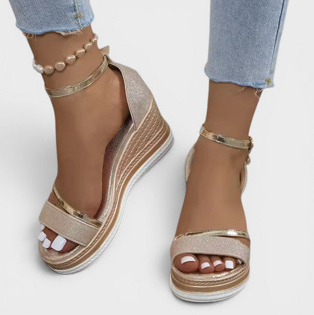 Sandalias Plataforma Mujer Diseño Monocromático - Mavetta