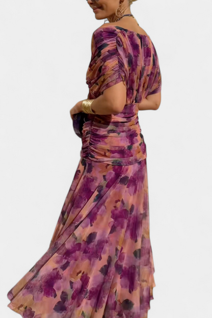 Vestido maxi mujer Escote en V Ajuste fluido