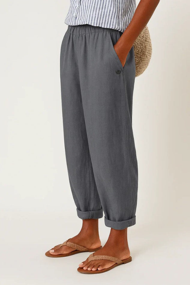 Pantalones mujer de lino y algodón ligeros transpirables verano