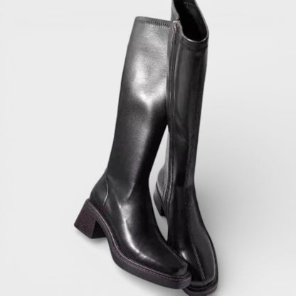 Botas Altas Vintage Tacón Grueso