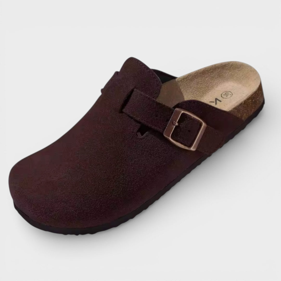 Zuecos Mujer Suela de Corcho Hebilla Ajustable
