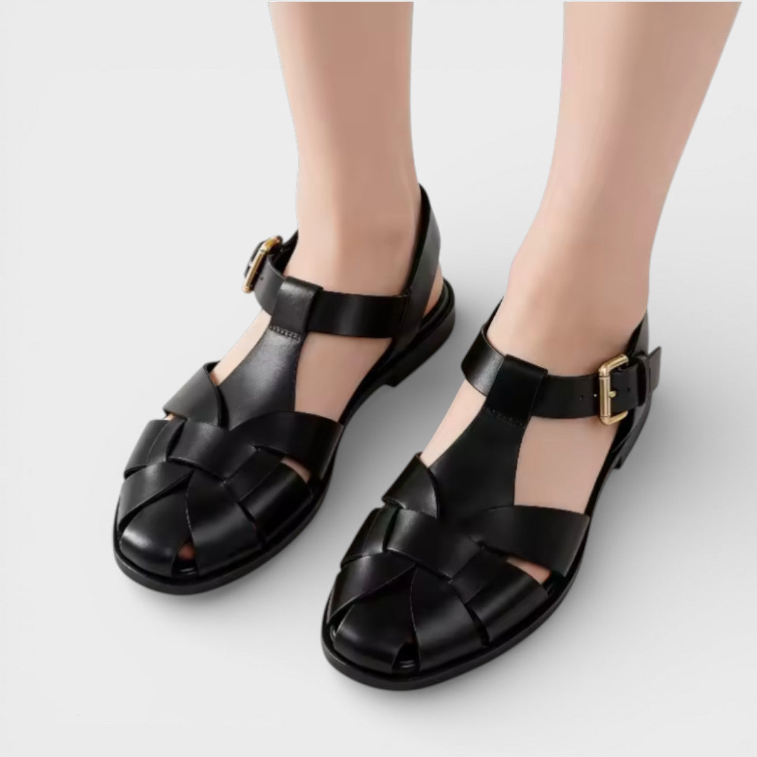 Sandalias Planas Mujer Hebilla Ajuste Tobillo