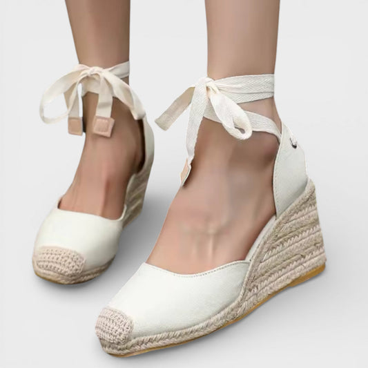 Alpargatas Mujer Cuña Cordones Ajuste Tobillo - Mavetta