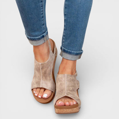 Sandalias Cuña Mujer Plataforma Comodas