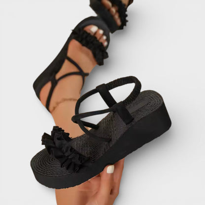 Sandalias Cuña Mujer Plataforma Estilo Boho
