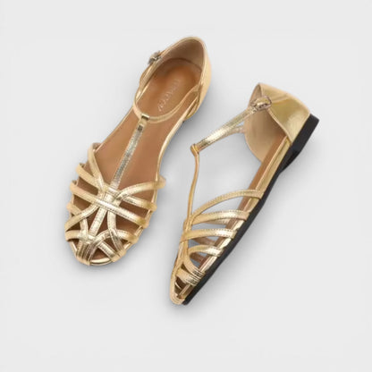 Sandalias Planas Mujer Tiras Cruzadas