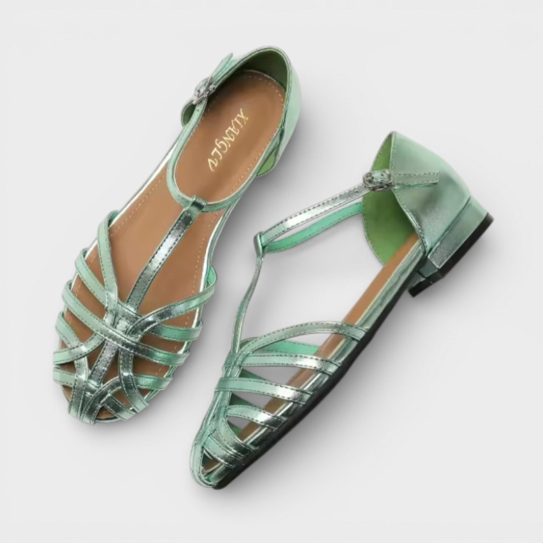 Sandalias Planas Mujer Tiras Cruzadas