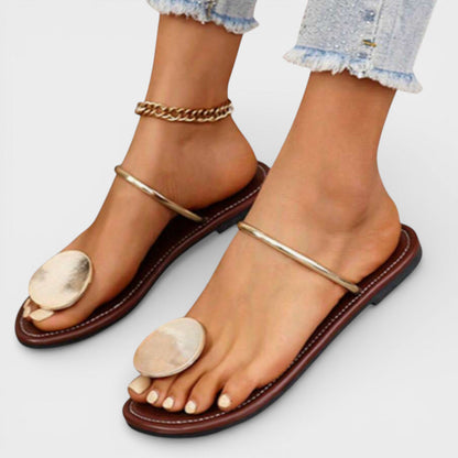 Sandalias Planas Mujer Detalle Decorativo - Mavetta