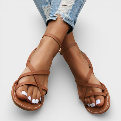 Sandalias Mujer Tiras Cruzadas Estilo Romano - Mavetta