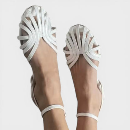 Sandalias Planas Mujer Punta Abierta Comodas