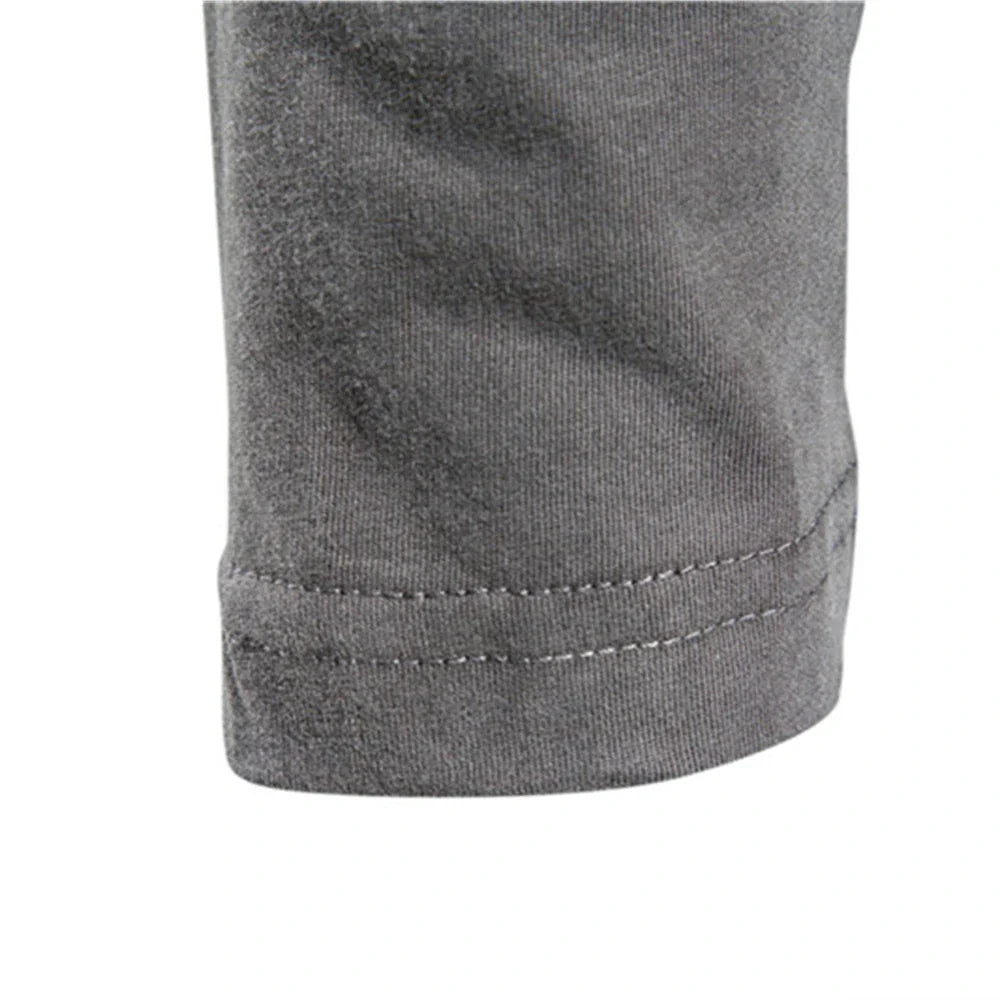 Camiseta Hombre Manga Larga Algodón Cuello Redondo