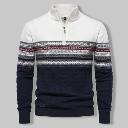 Suéter Hombre con Cremallera Cuarto Diseño Noruego - Mavetta