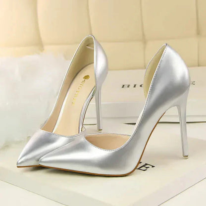 Zapatos Mujer Tacón Alto Detalle Cut-out Elegante