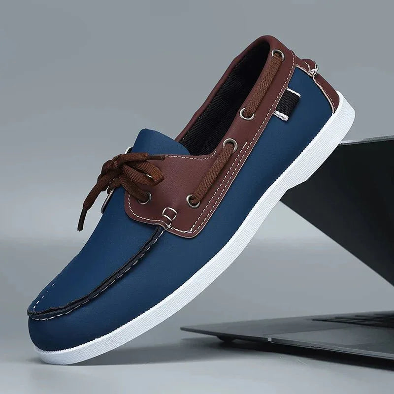 Mocasines Hombre de Lona Suela de Goma Estilo Slip-On