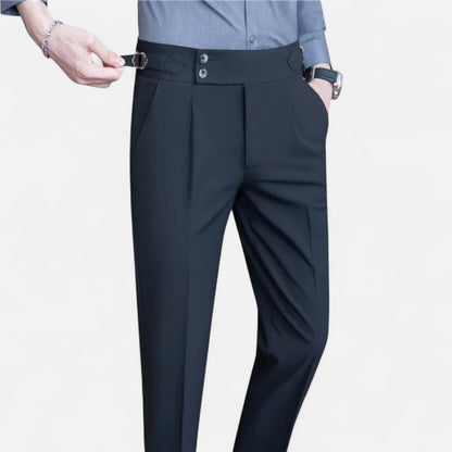 Pantalones Hombre Elegantes Estilo Inglés Ajuste Fino