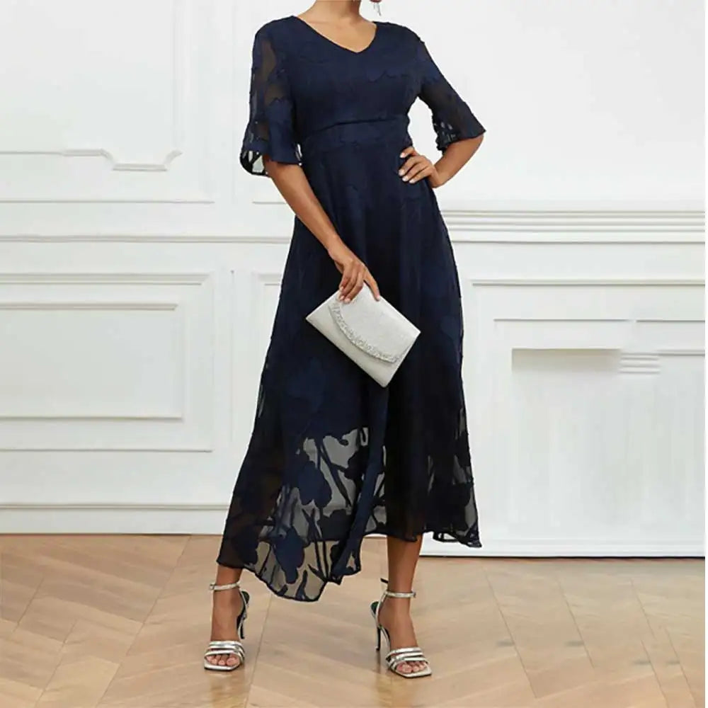 Vestido Mujer con Diseño Floral Elegante Ajuste Regular