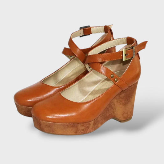 Sandalias Mujer Tacón Plataforma Estilo Mary Jane - Mavetta